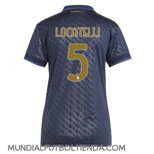 Camiseta Juventus Manuel Locatelli #5 Tercera Equipación Replica 2024-25 para mujer mangas cortas